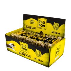 Delibon 15cm Deri Köpek Çiğneti Pres Kemik 1x15cm Natural