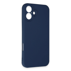 İphone 16 Plus Kılıf First Silikon - Lacivert