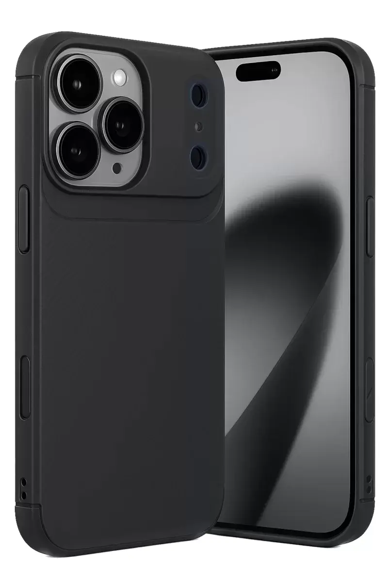 Newface Apple İphone 17 Pro Auto Focus Karbon Kapak - Siyah