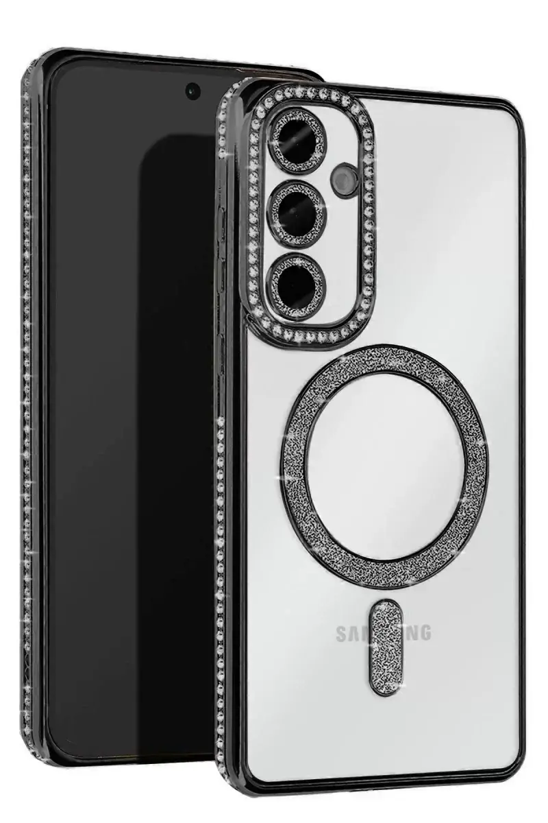 Newface Samsung Galaxy A55 5g Joke Simli Magneticsafe Kılıf - Siyah