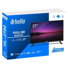 Hello Hl-2700 27'' Audio In-rca-vga-hdmı-usb 12 Volt Adaptörlü Full Hd Led Monitör