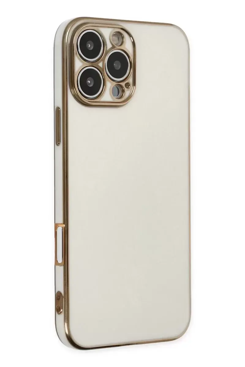 Newface İphone 16 Pro Max Kılıf Volet Silikon - Beyaz
