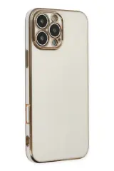 Newface İphone 16 Pro Max Kılıf Volet Silikon - Beyaz