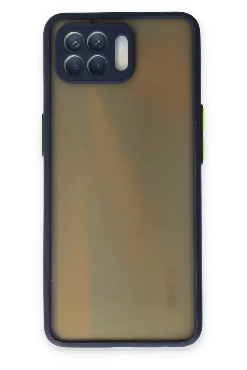 Newface Oppo Reno 4 Lite Kılıf Montreal Silikon Kapak - Lacivert