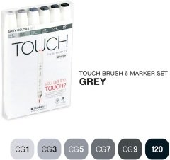 Touch Cool Grey Colors Çift Uçlu 6'lı Set N:1200604