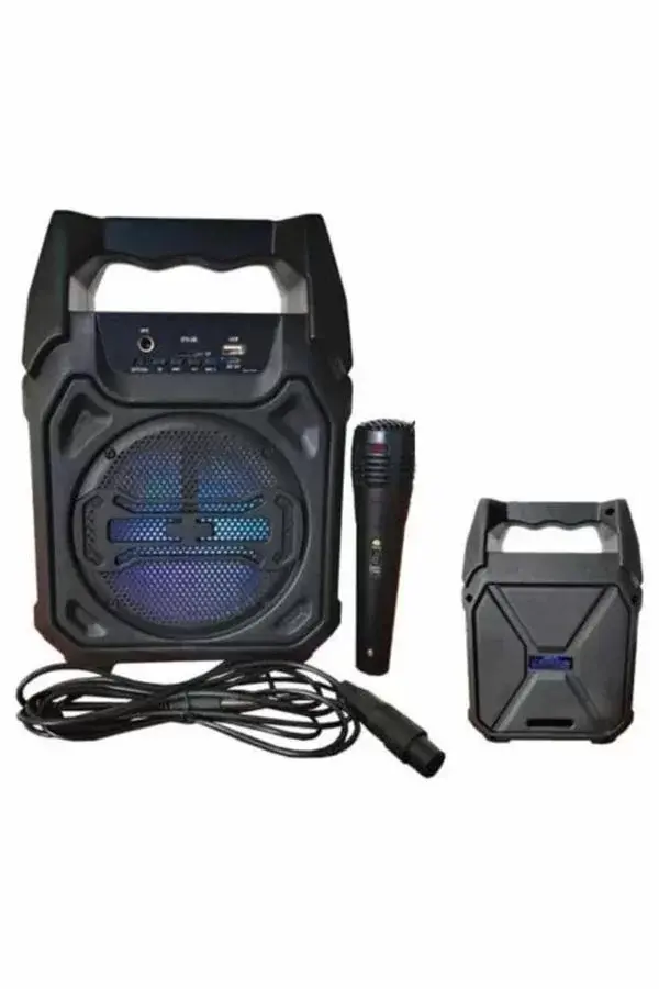 Karaoke Mikrofonlu Fm Radyolu Bluetooth Hoparlör Yüksek Ses Kaliteli