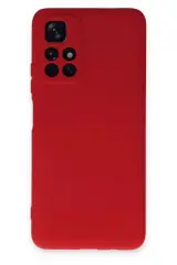 Newface Xiaomi Redmi Note 11t Kılıf Nano İçi Kadife Silikon - Kırmızı