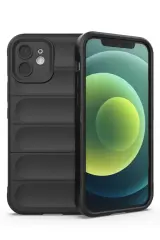 Newface Apple İphone 12 Kılıf Optimum Silikon - Siyah