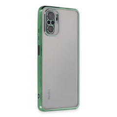 Xiaomi Redmi Note 10 Kılıf Razer Lensli Silikon - Yeşil