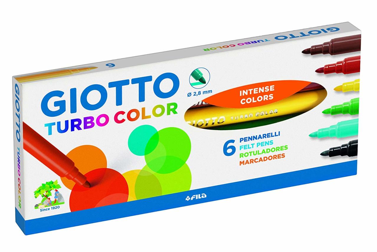Turbo Color Keçeli Kalem Seti - 6lı - 2.8mm
