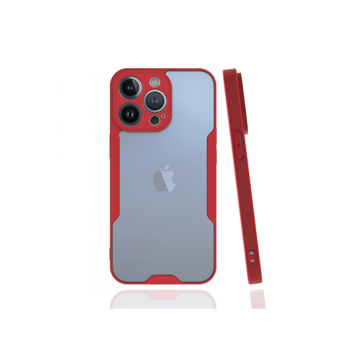İphone 13 Pro Kılıf Platin Silikon - Kırmızı