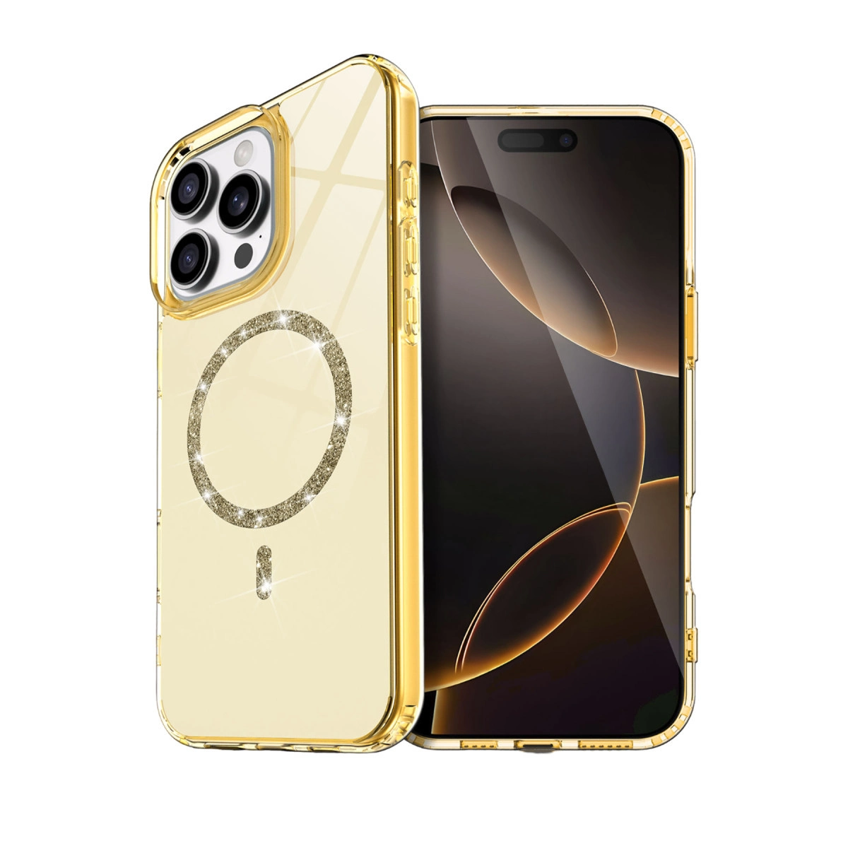 İphone 15 Pro Max Live Diamond Magsafe Kapak - Sarı