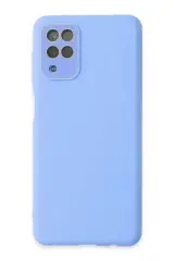 Newface Samsung Galaxy A22 Kılıf Lansman Glass Kapak - Mavi
