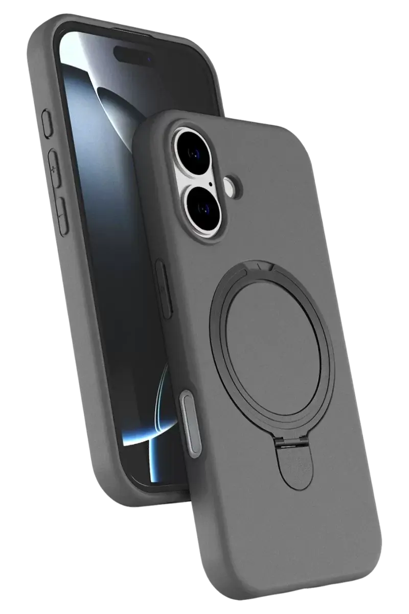 Newface Apple İphone 16 Plus Regal Magsafe Standlı Kapak - Titan Gri