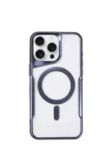 Newface Apple İphone 11 Pro Max Kılıf Boyi Magsafe Silikon Kapak - Lacivert