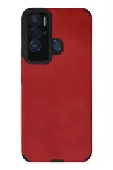 Newface Tecno Pova Neo Kılıf Loop Deri Silikon - Kırmızı