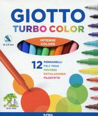 Turbo Color Keçeli Kalem Seti - 12li - 2.8mm