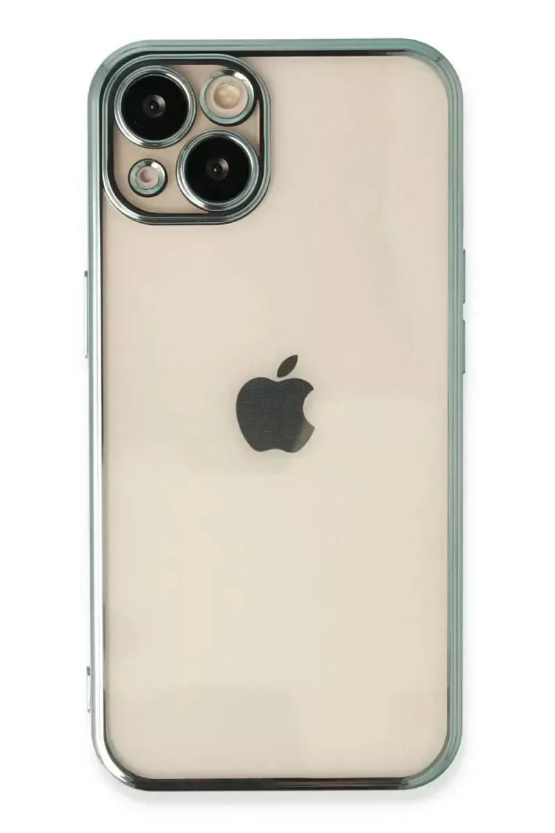 Newface İphone 13 Kılıf Razer Lensli Silikon - Yeşil