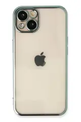 Newface İphone 13 Kılıf Razer Lensli Silikon - Yeşil