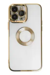 Newface İphone 14 Pro Max Kılıf Slot Silikon - Gold
