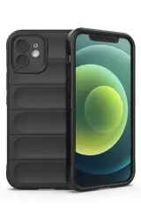 Newface İphone 12 Kılıf Optimum Silikon - Siyah