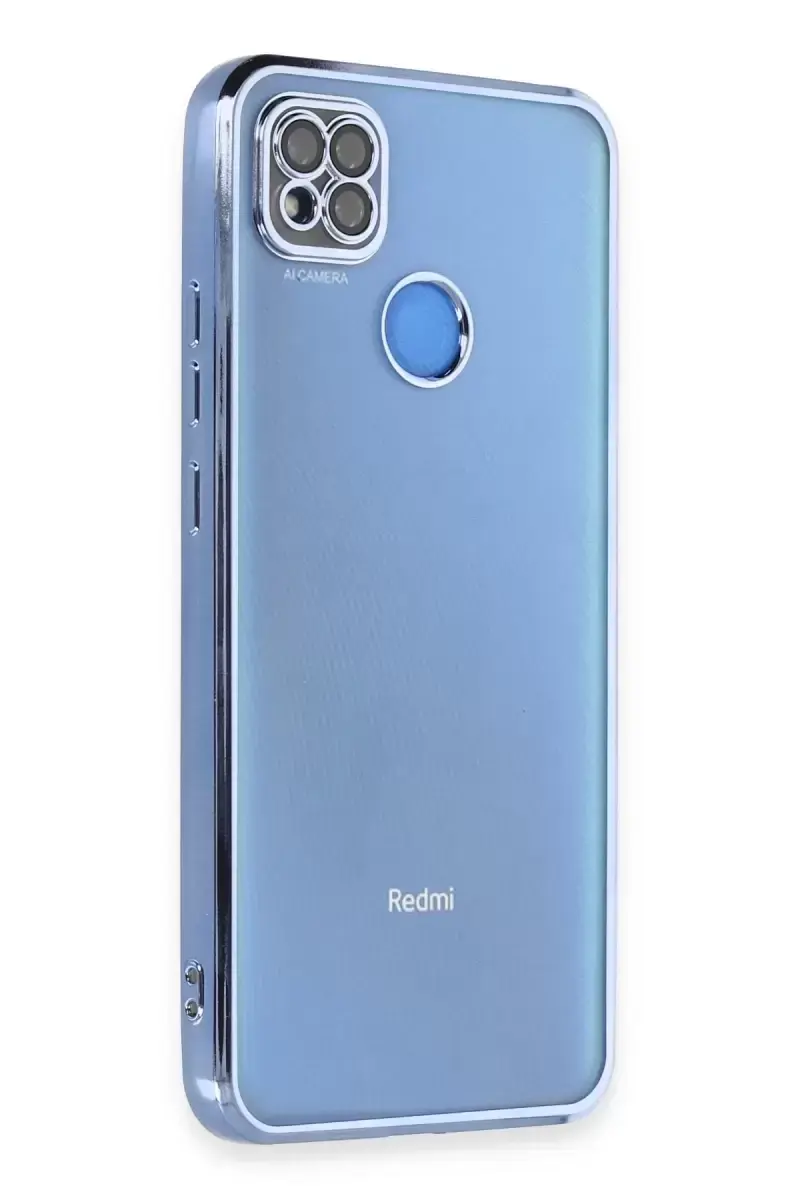 Newface Xiaomi Redmi 9c Kılıf Razer Lensli Silikon - Açık Mavi