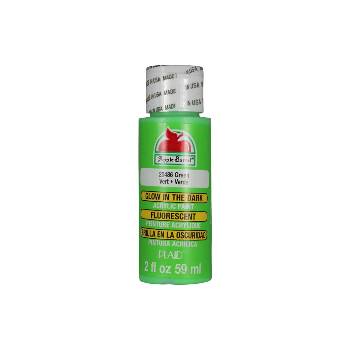 Apple Barrel Parlak - Karanlıkta Parlayan Boya - Green 20486