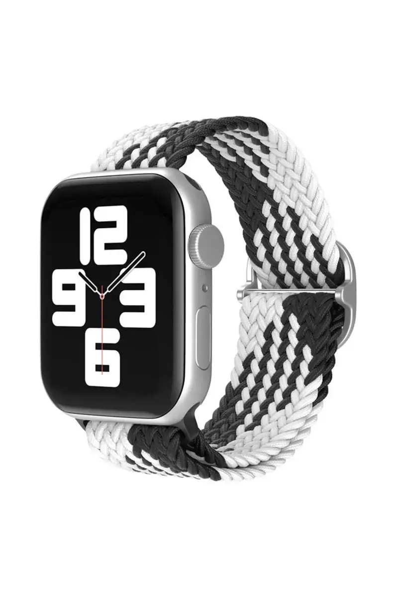Newface Apple Watch 38mm Star Kordon - Siyah-beyaz