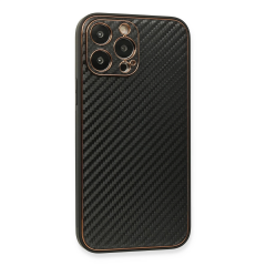 İphone 13 Pro Kılıf Coco Karbon Silikon - Siyah