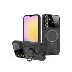 Samsung Galaxy A56 Kılıf Joy Lens Standlı Kapak - Siyah