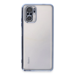 Xiaomi Redmi Note 10 Kılıf Razer Lensli Silikon - Açık Mavi