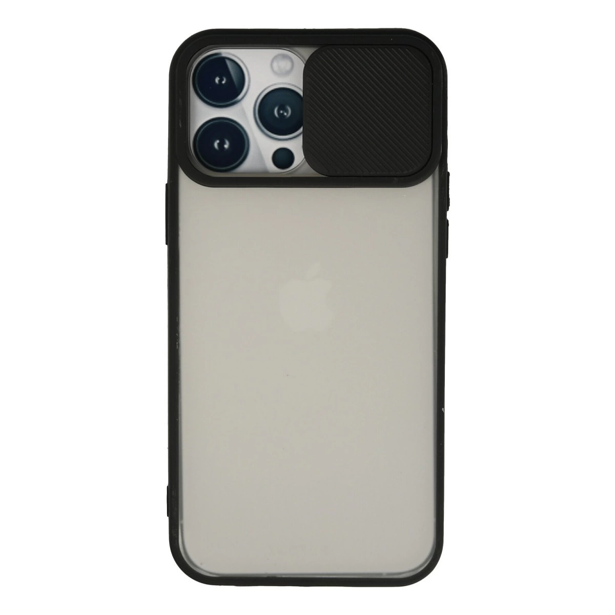 İphone 13 Pro Max Kılıf Palm Buzlu Kamera Sürgülü Silikon - Siyah