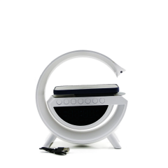 Kablosuz Şarjlı Hoparlör Speaker G Kasa Rgb Işıklı Saat Fm Radıo Alarm Bt Usb Tf Aux