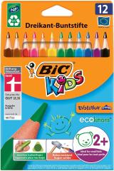 Kids Üçgen Kuruboya Kalem Seti - 12'li