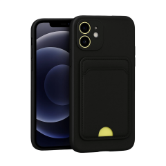 İphone 11 Kılıf Kelvin Kartvizitli Silikon - Siyah