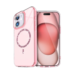 İphone 12 Live Diamond Magsafe Kapak - Pembe