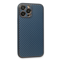 İphone 13 Pro Kılıf Coco Karbon Silikon - Mavi