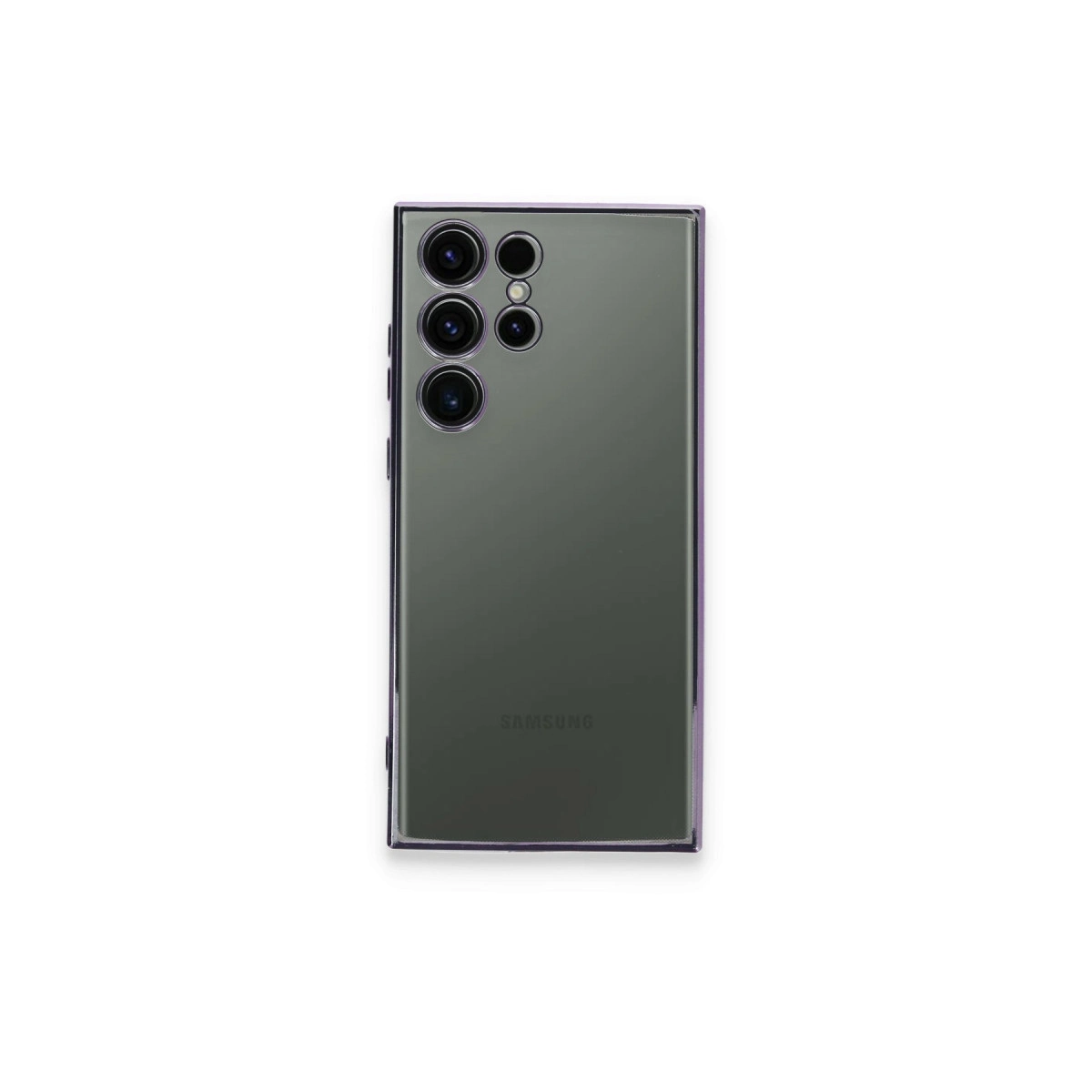 Samsung Galaxy S23 Ultra Kılıf Razer Lensli Silikon - Mor