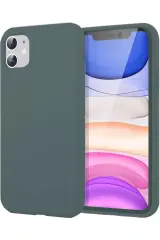 Newface İphone 11 Kılıf First Silikon - Koyu Yeşil