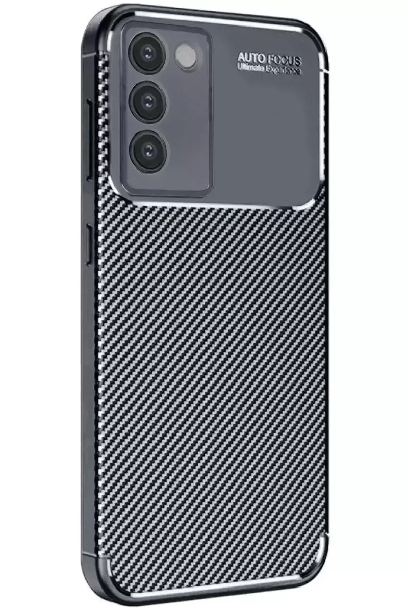 Newface Vivo V30 Lite 4g Kılıf Auto Focus Karbon Kapak - Siyah