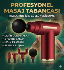 4 Başlıklı 6 Kademeli Titreşimli Şarjlı Mini Masaj Aleti