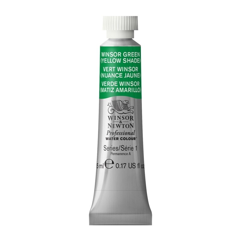 Profesyonel Tüp Suluboya - Winsor Green (Yellow Shade) - 5ml - Seri 1
