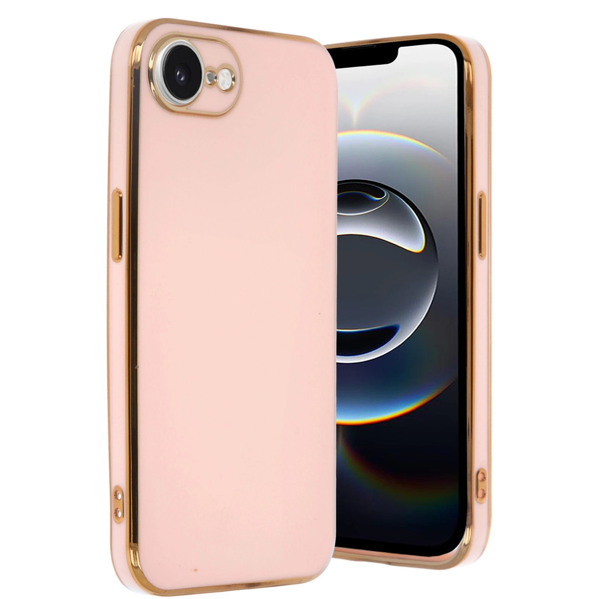 İphone 16e Kılıf Volet Silikon - Pembe