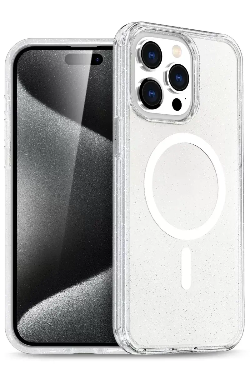 Newface İphone 14 Pro Kılıf Star Magsafe Kapak - Şeffaf