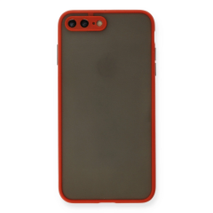 İphone 7 Plus Kılıf Montreal Silikon Kapak - Kırmızı