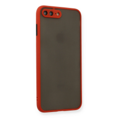 İphone 7 Plus Kılıf Montreal Silikon Kapak - Kırmızı