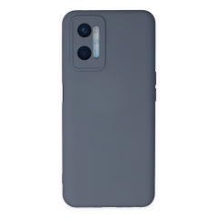 Oppo A96 Kılıf Nano İçi Kadife Silikon - Gri
