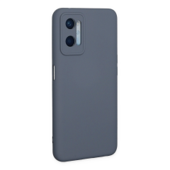 Oppo A96 Kılıf Nano İçi Kadife Silikon - Gri