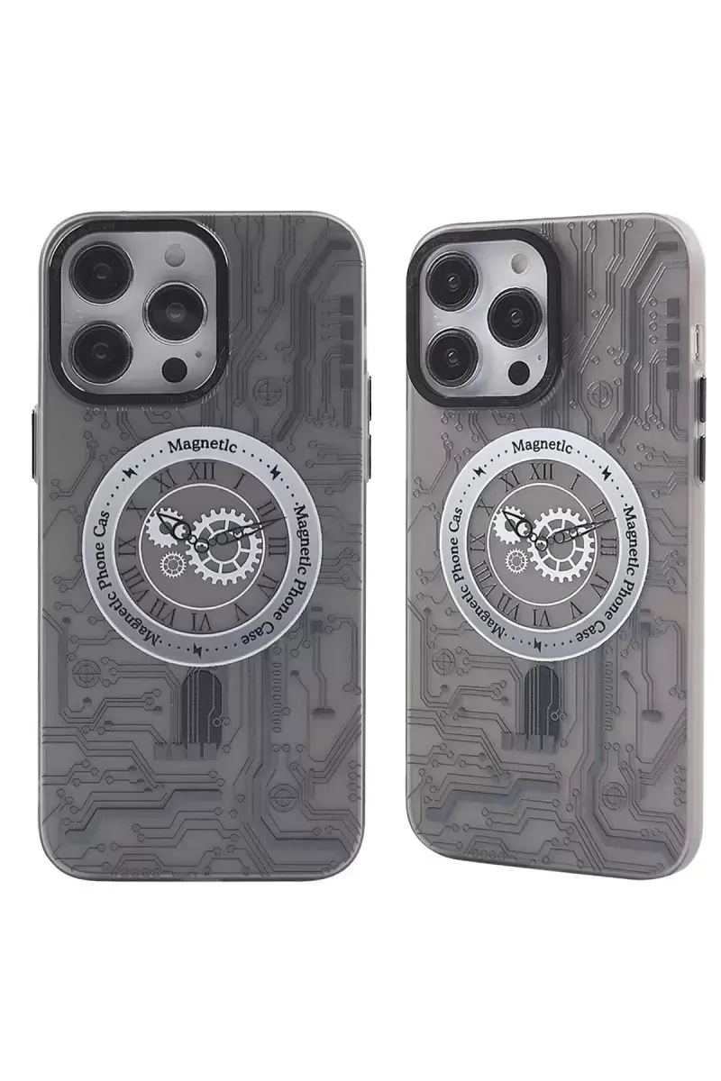 Newface İphone 14 Pro Max Kılıf Apollo Magneticsafe Desenli Kapak - Apollo Siyah - 1