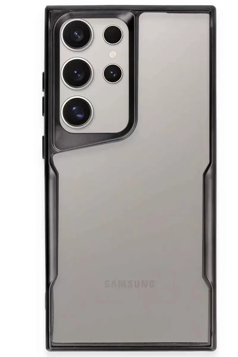 Newface Samsung Galaxy S24 Ultra Kılıf Boyi Silikon Kapak - Siyah